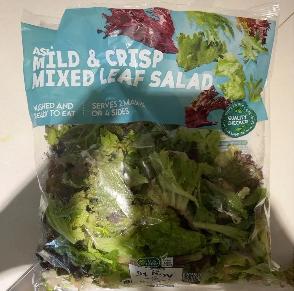 Mild and crisp mixed leaf salad