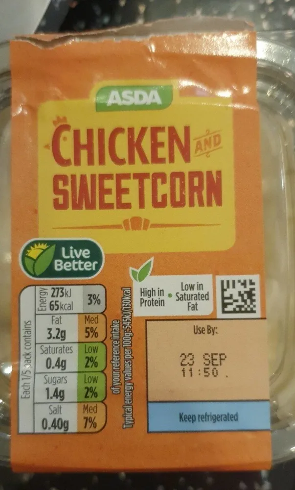 Chicken and sweetcorn in mayonnaise