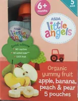 Apple banana peach and pear pouches