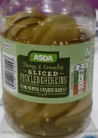 Sliced picked gherkins