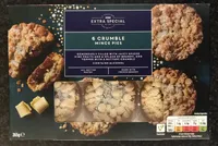 6 crumble mince pies
