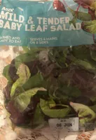 Mild and tender baby leaf salad