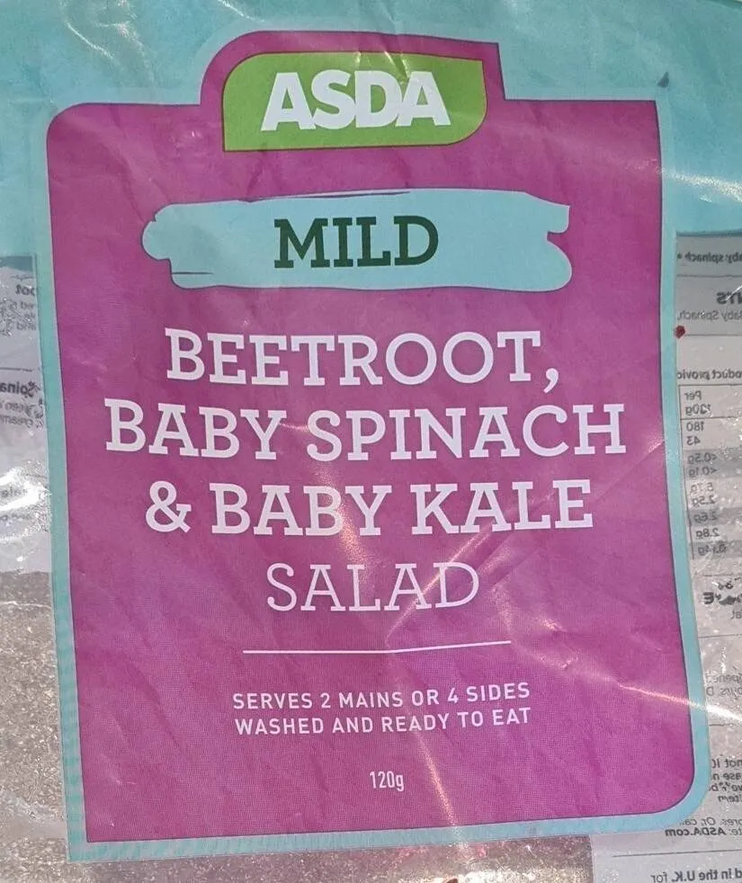 Mild beetroot Spinach and baby kale salad