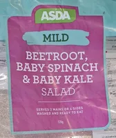 Mild beetroot Spinach and baby kale salad