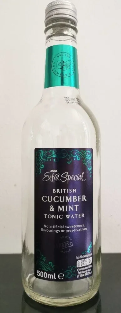 British cucumber & mint tonic water