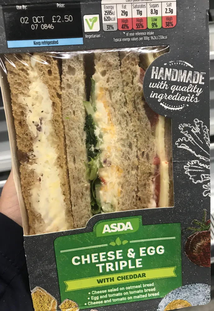 Cheese & egg triple with cheddar