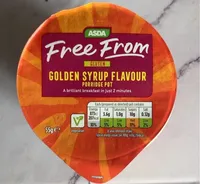 Gluten free golden syrup flavour porridge pot