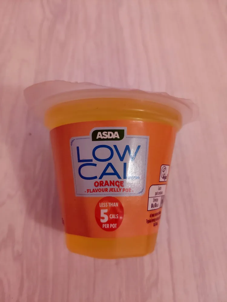 Orange flavour jelly pot