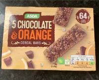 Chocolate and orange cereal bars