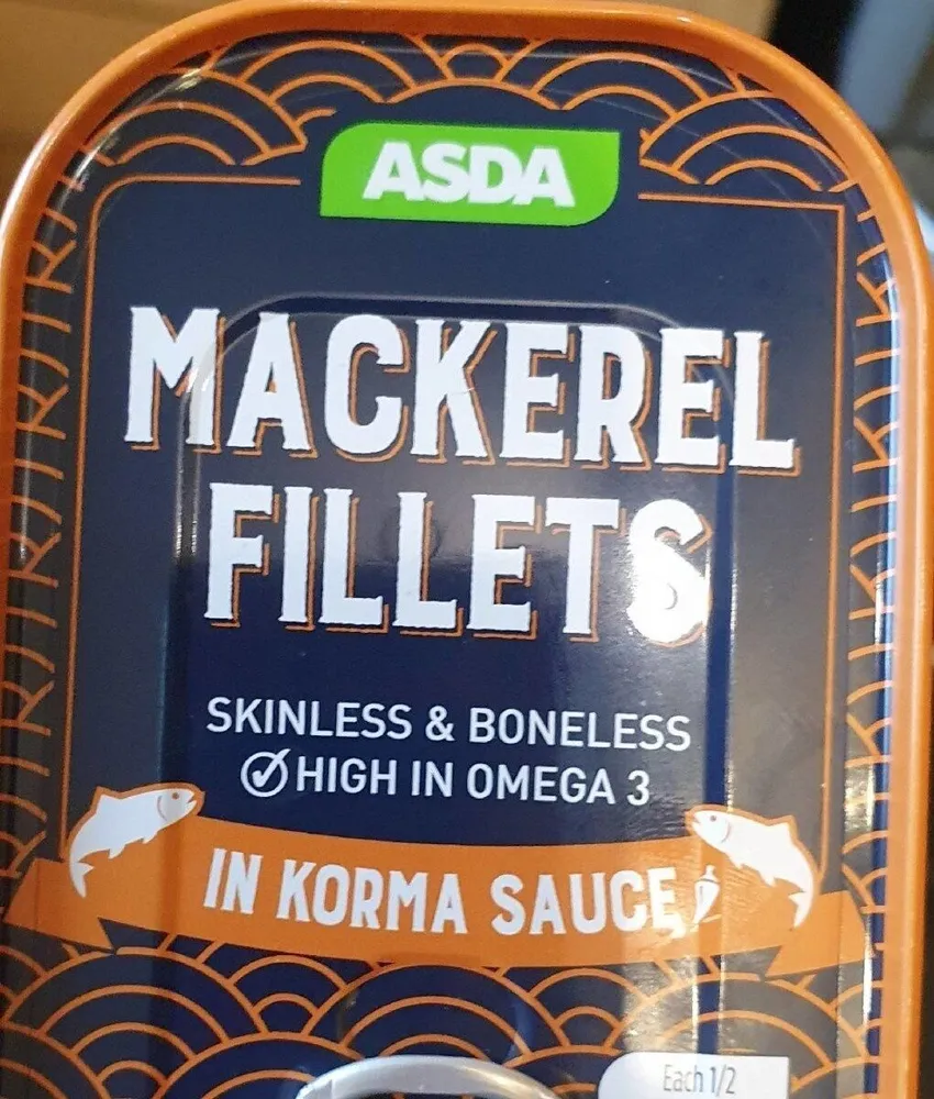Asda mackerel fillets in Korma sce