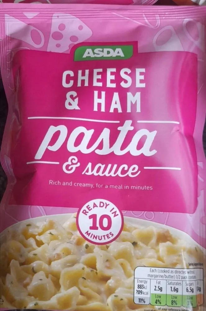 Cheese and ham pasta