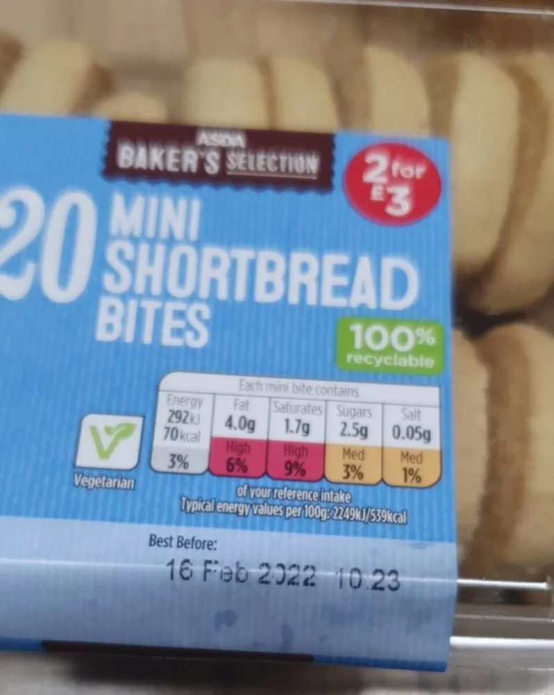 Mini shortbread bites