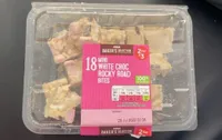 Mini white chock rocky road bites