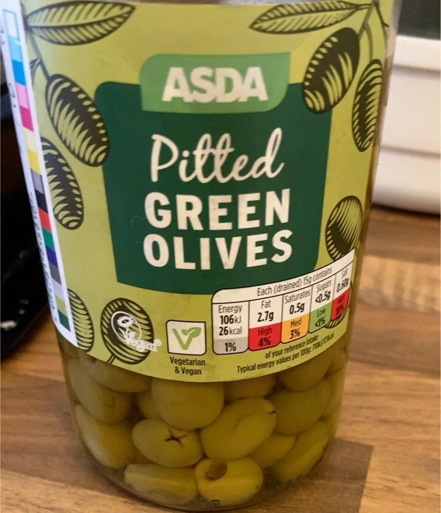 Pitted green olives