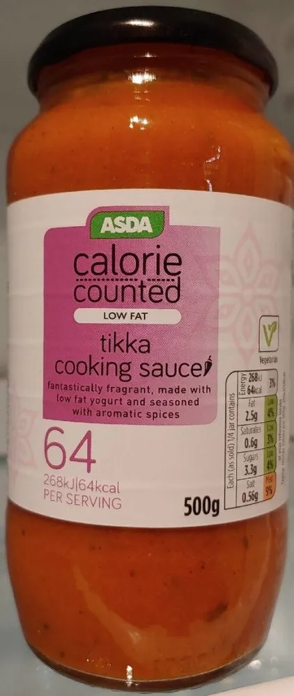 Calorie counter (low fat) - Tikka cooking sauce