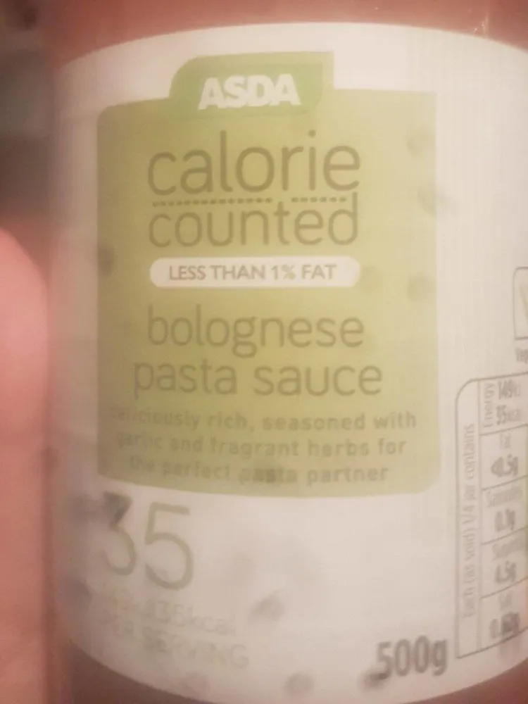 calorie counted bolognese pasta sauce