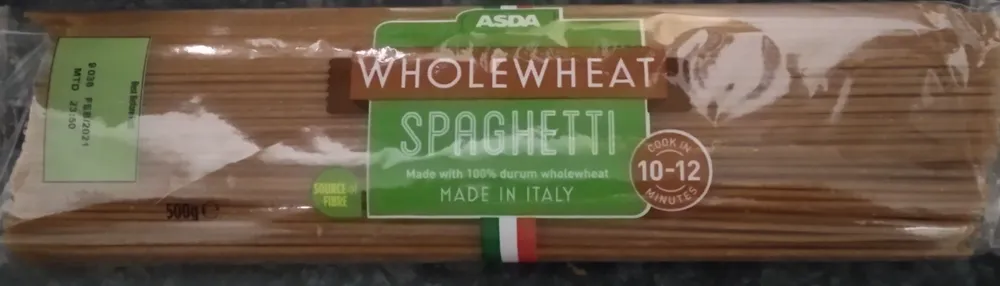 Wholewheat spaghetti