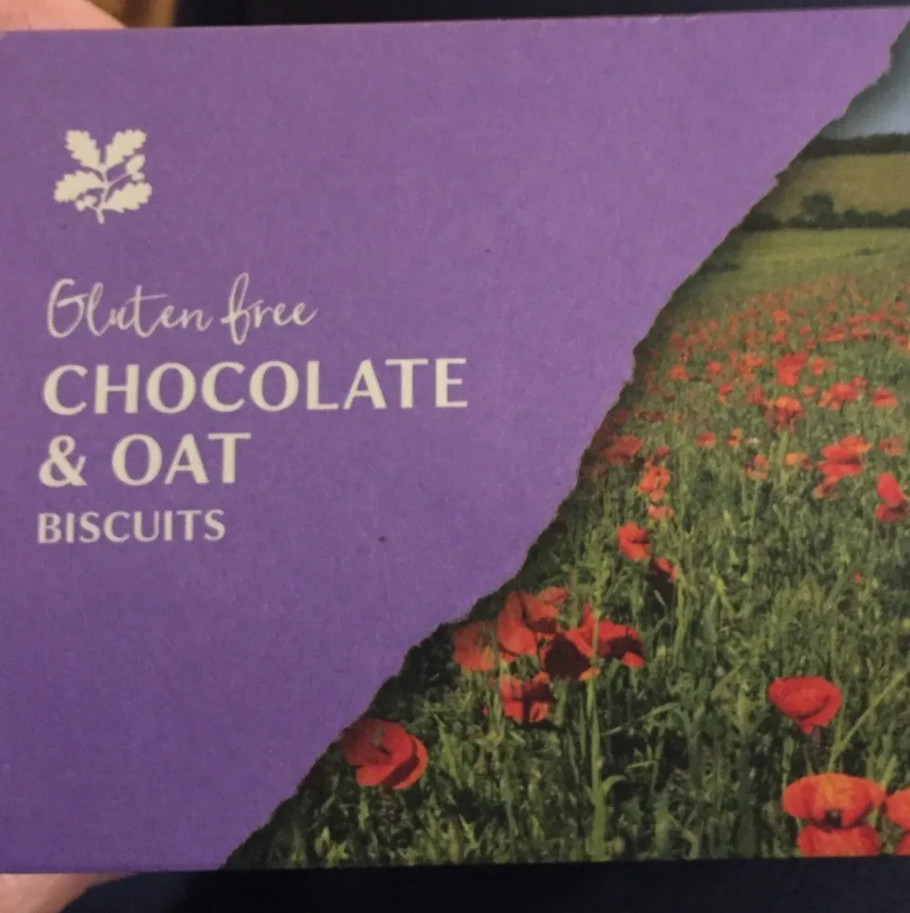 Gluten free chocolate & oat biscuit
