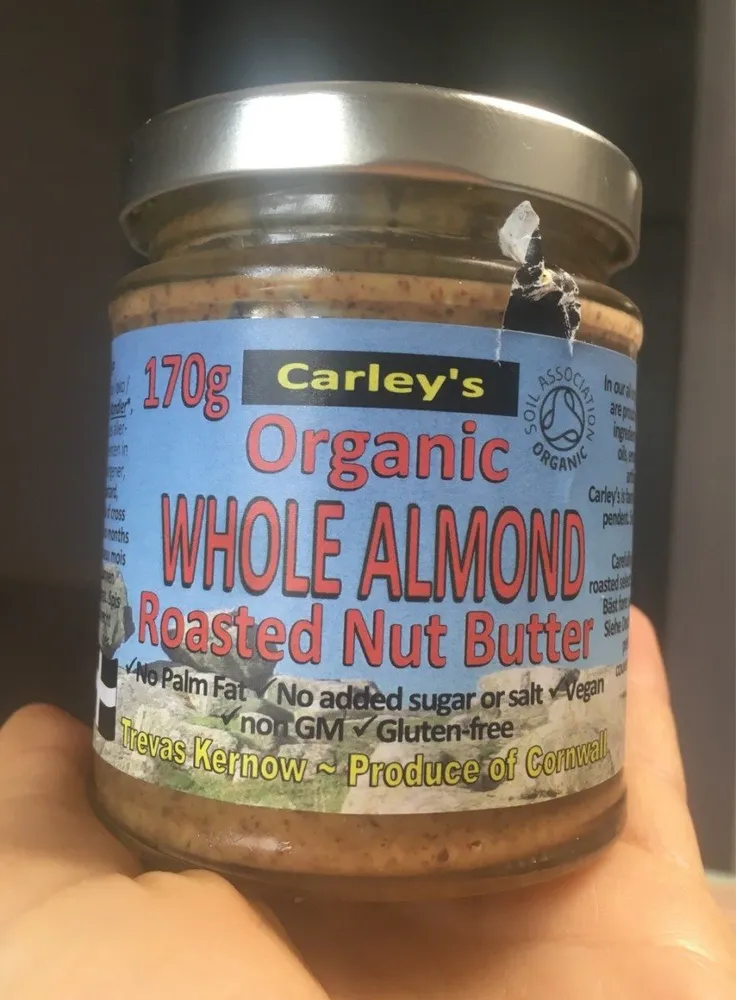 Organic whole almond roasted nut butter