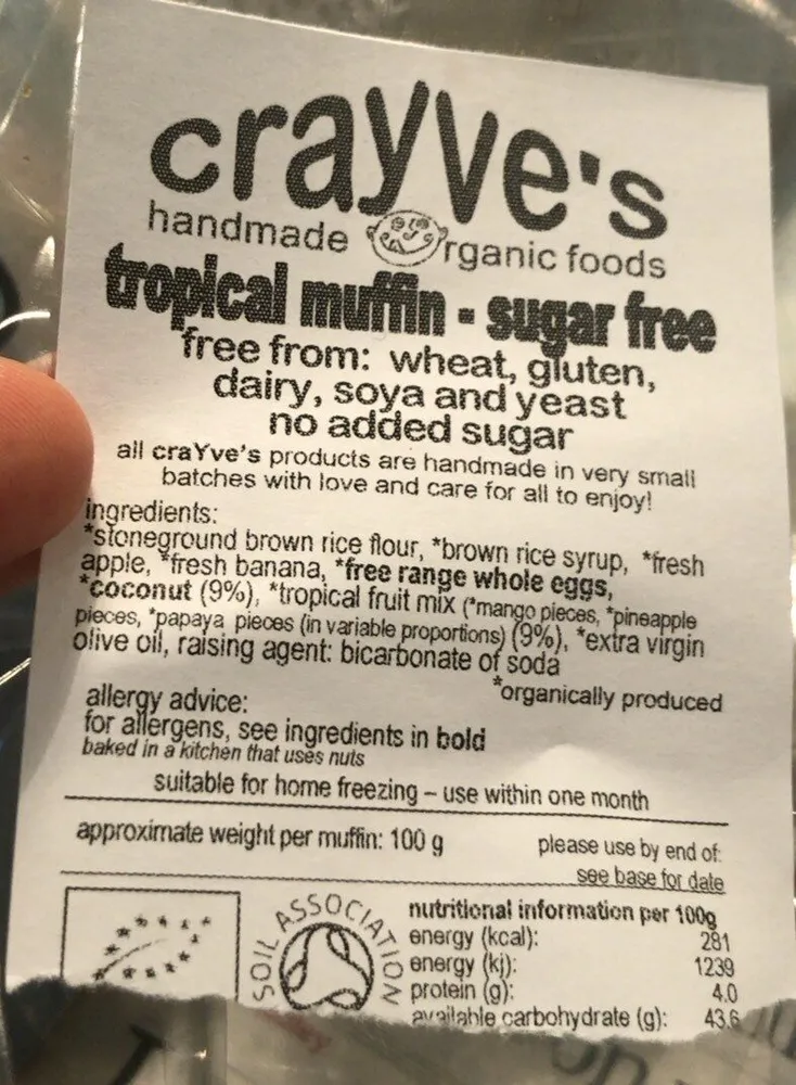 Tropical muffin - sugar free