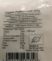 Organic psyllium husk