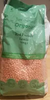 Organic red football lentils