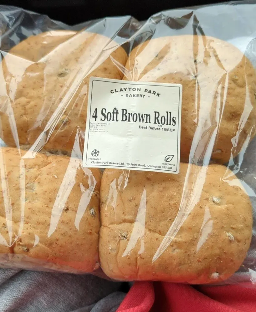 Clayton Park Bakery 4 Soft Brown Rolls