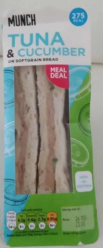 Munch Tuna and cucumber