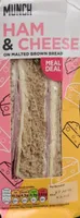 Ham and cheese on malted Brown bread