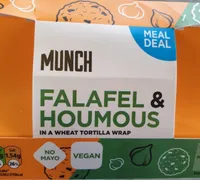 Falafel&houmous in a wheat tortilla