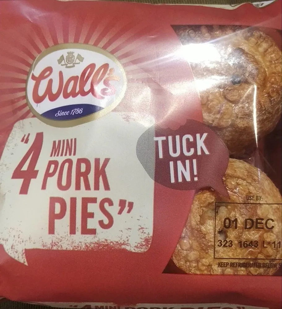 4 mini pork pies