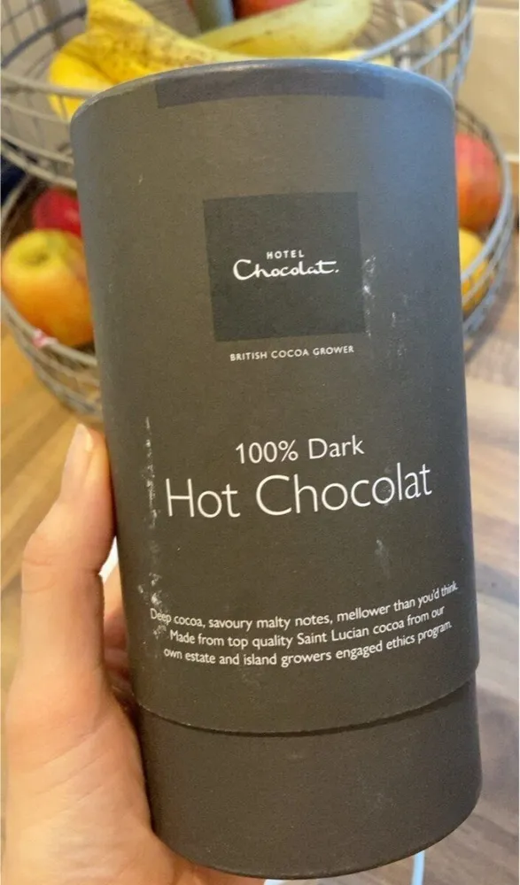 100% dark hot chocolate