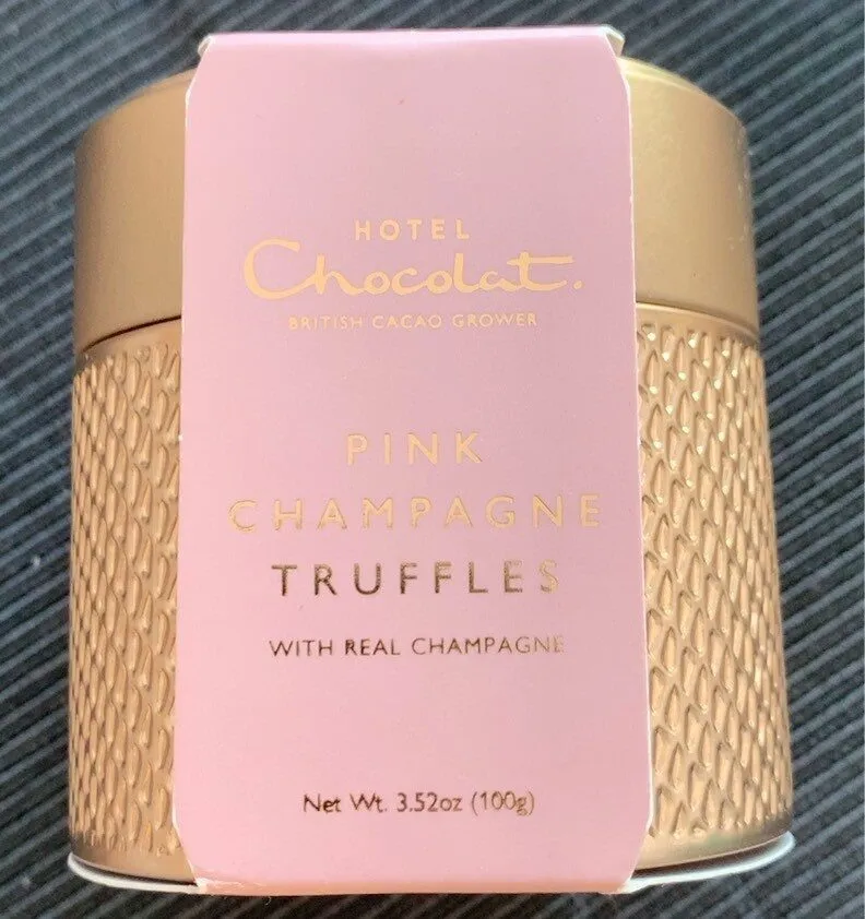 Pink champagne truffles