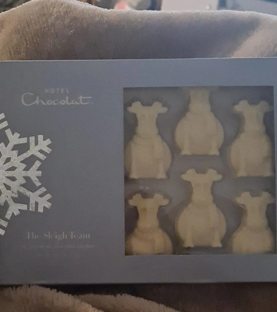 White chocolate reindeer
