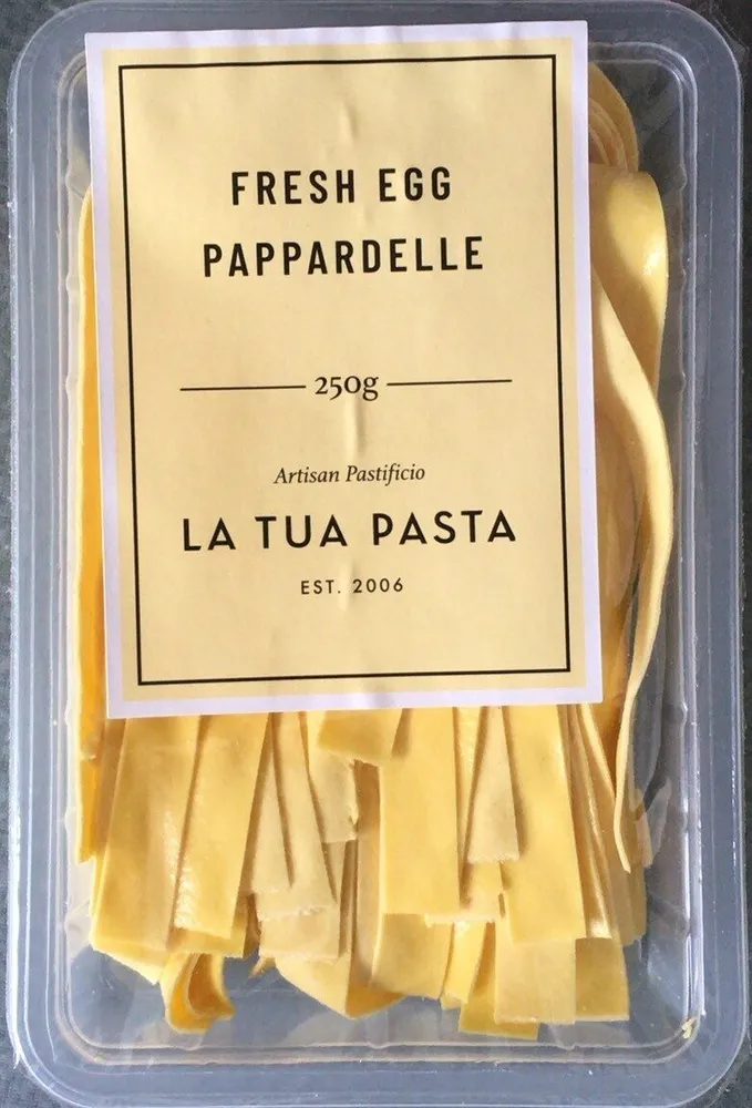 Fresh egg pappardelle