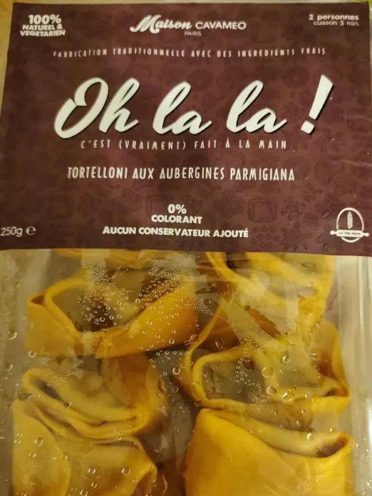 Tortellini aux aubergines parmigiana