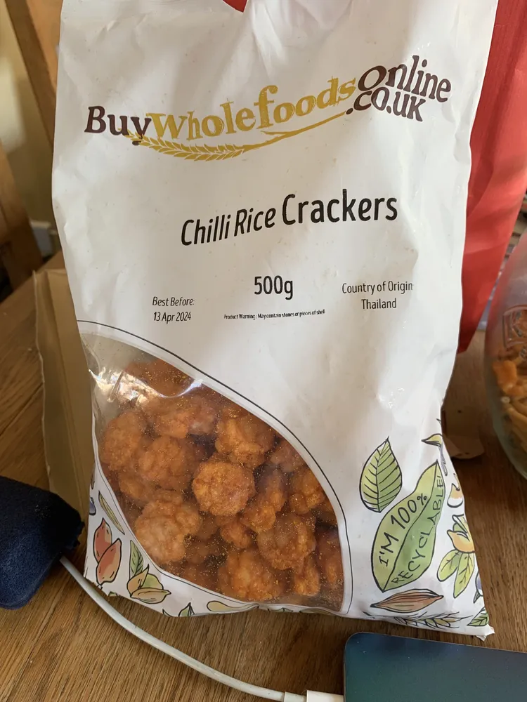 chilli rice crackers