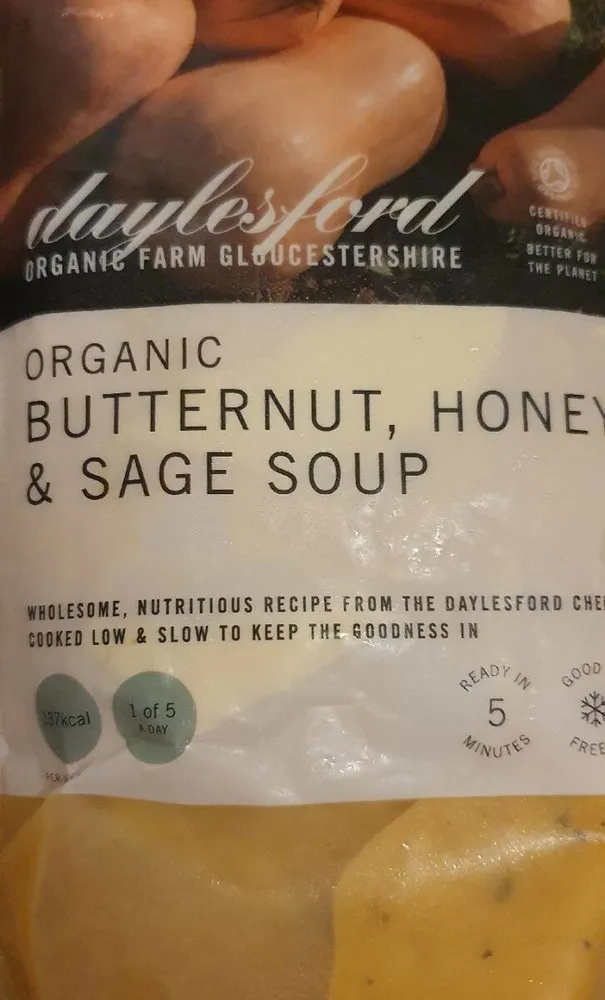 Butternut, honey and sage soup