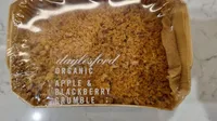 organic apple and blackberry crumble