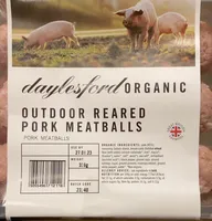 Outdoor reared pork meatballs
