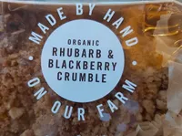 Organic rhubarb & Blackberry crumble
