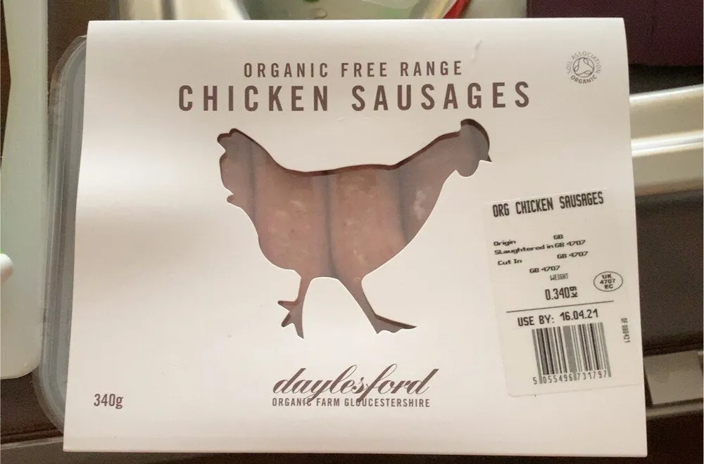 Organic free range Chicken sausage