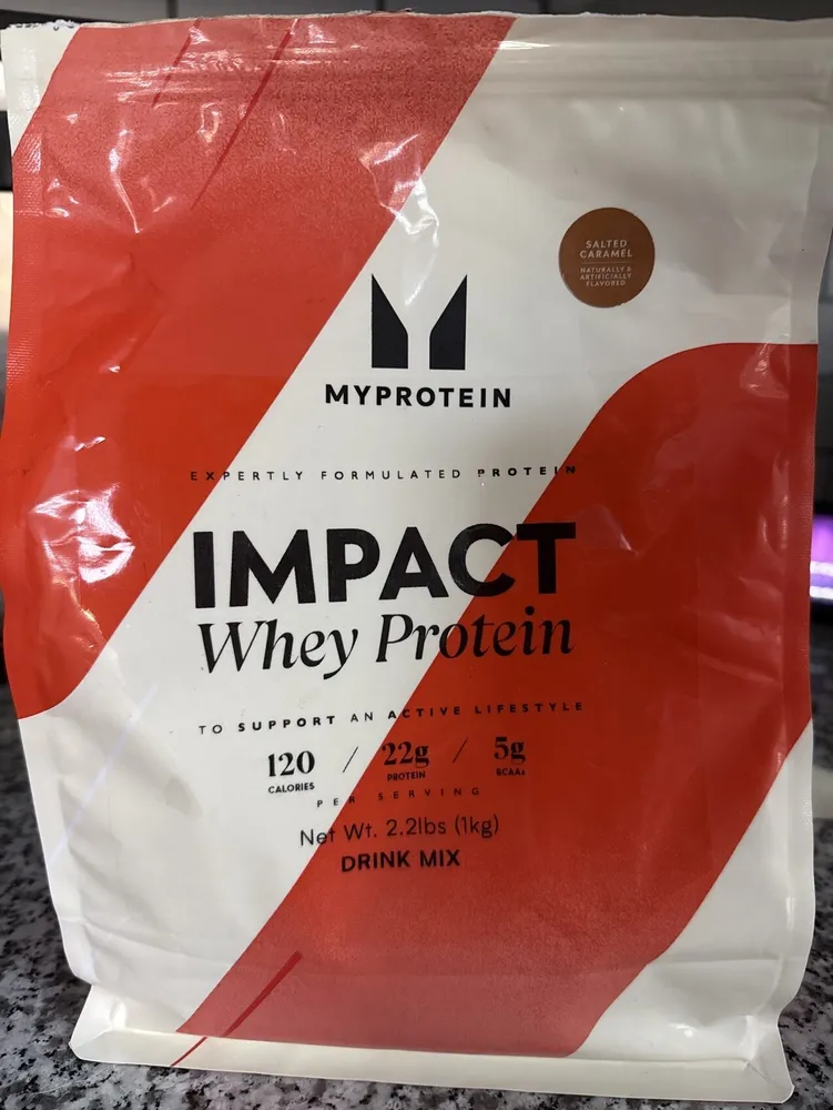 Salted Caramel Impact whey protein