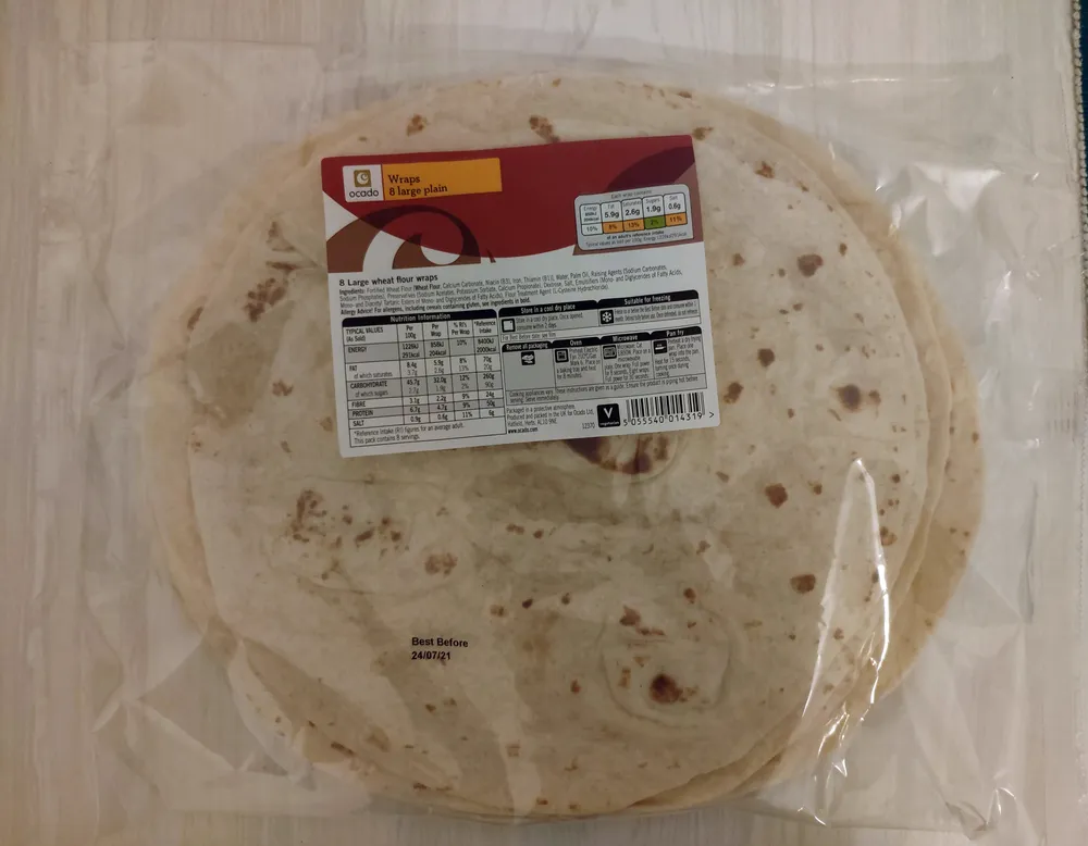 Large Plain Wraps
