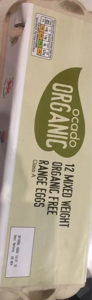Mixed Weight Organic Free range eggs