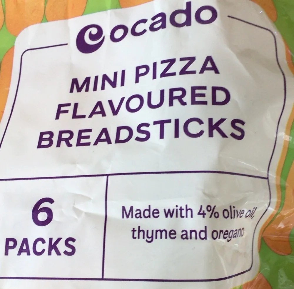 Mini pizza flavoured breadsticks