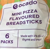 Mini pizza flavoured breadsticks