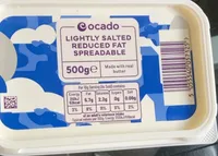 Lightly salted reduced fat spreadable