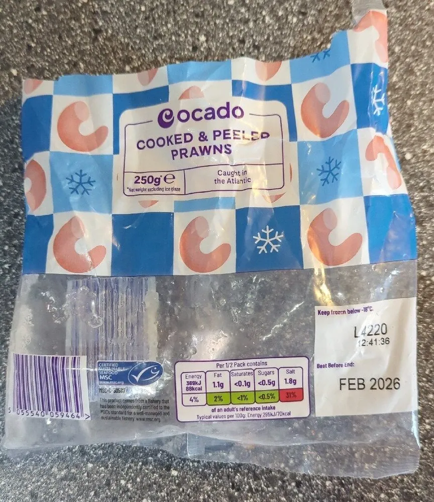 Cooked & Peeled Prawns