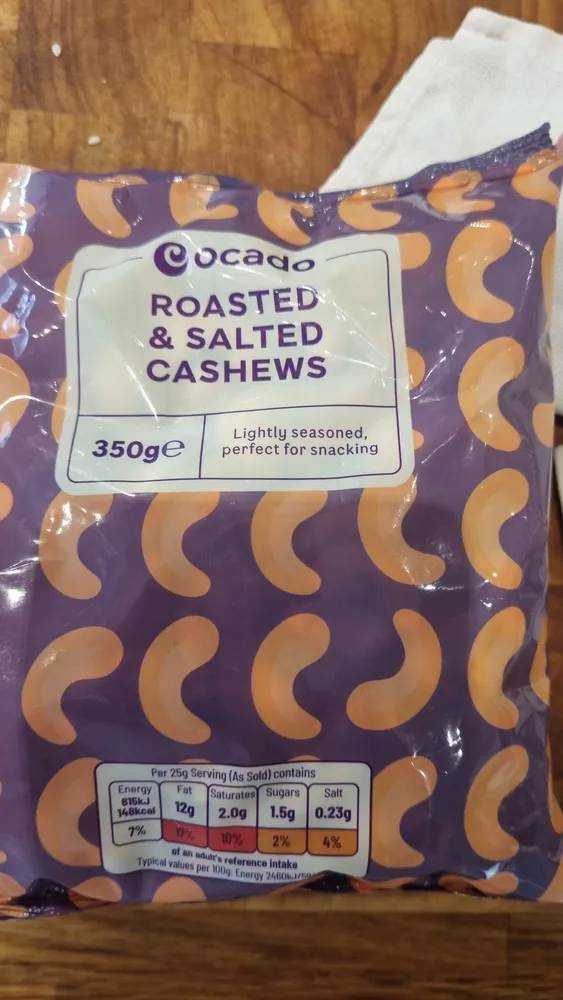 Roasted And Salted Cashew Nuts